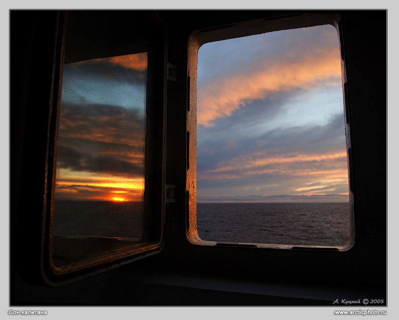 dream of the captain | window, ocean, dusk, sky