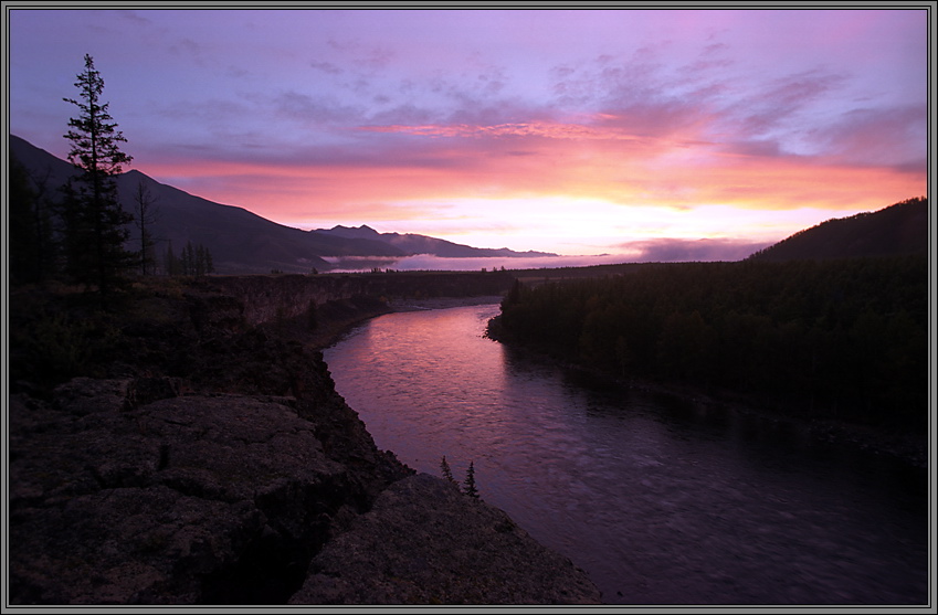 good morning, sun! | sky, dawn, panorama, mountains, river