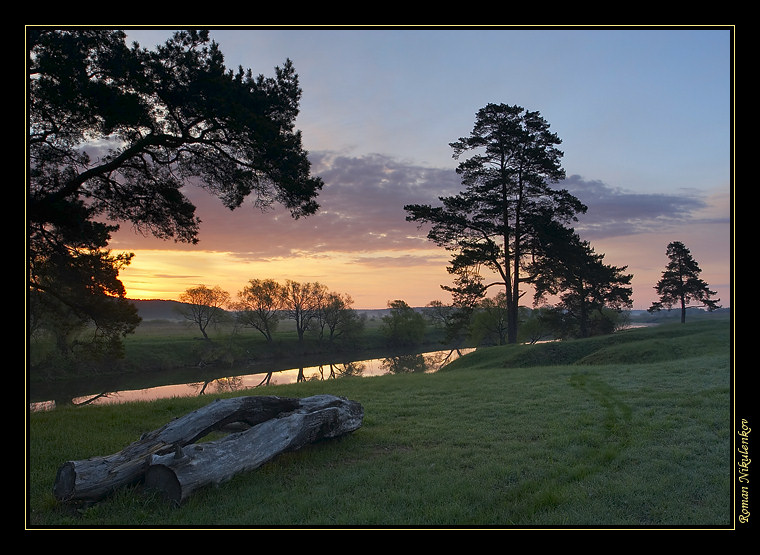 five minutes to dawn... | summer, river, dawn, silhouette, grass
