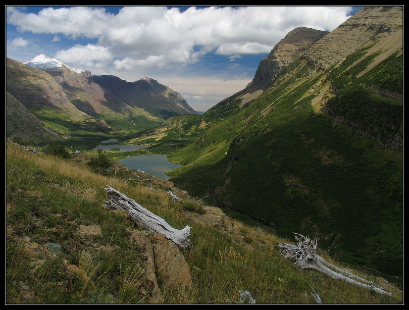 Hasn't grown together | panorama, mountains, clouds, lake, pass