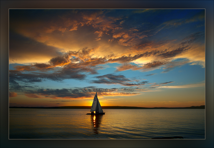 under sail *5 | evening, clouds, yacht