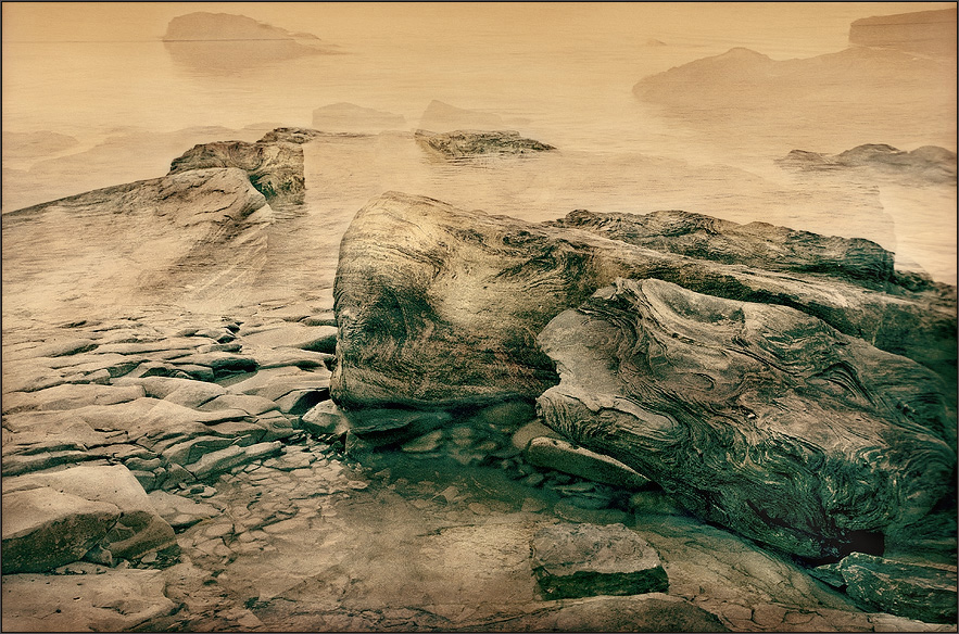 legends of far times.... | sea, rocks, hdr, sepia