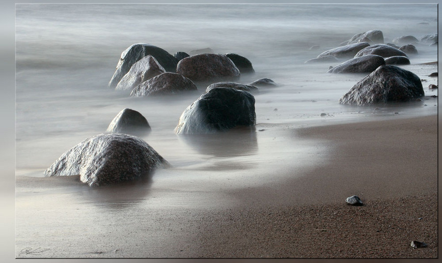 Tale of the Time | seashore, stones, water, sand