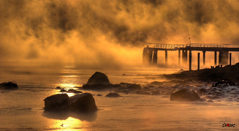 morning 02 | morning, sea, shore, dock, beach