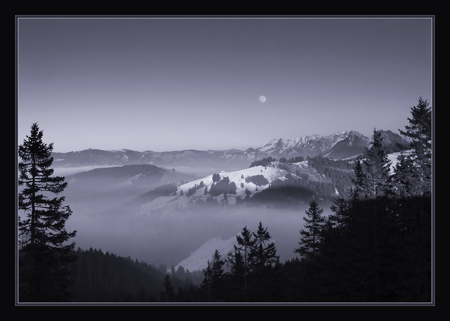 The night is quiet at Swiss Alpes, but you better hide your cheese.. | mountains, moon, panorama, night, snow