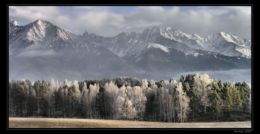 and mountains as if they were a lift for clouds... | autumn, clouds, fog, forest, mountains