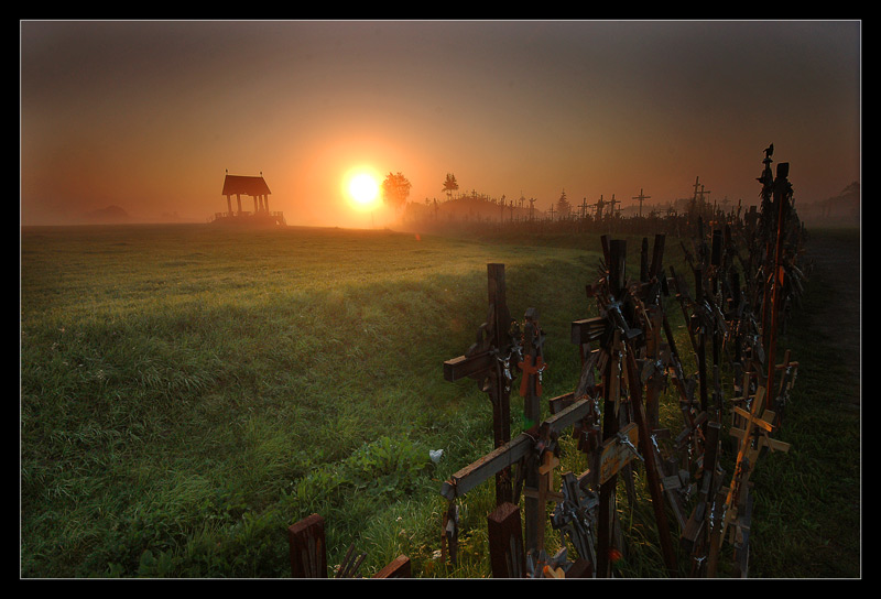 Cemetery | dusk, cemetery, grass, field