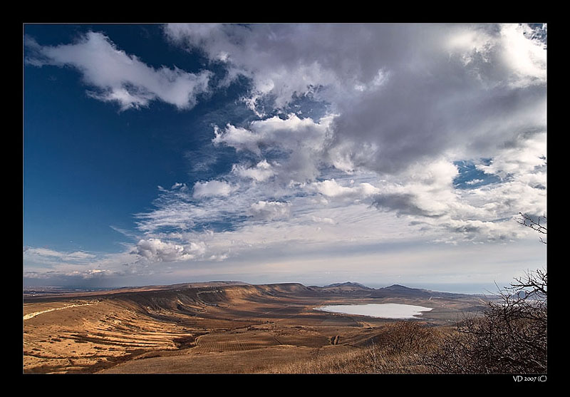 Fly Away... | lake, panorama, steppe, sky, clouds