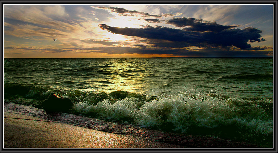 emerald.... | foam, shore, waves, sea, sand