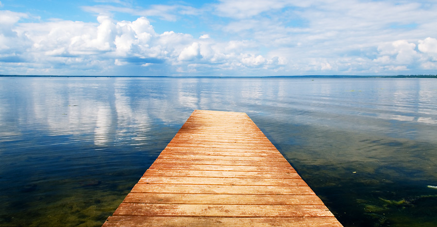 Bridge | dock, clouds, sea, bridge