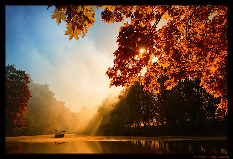 Evening sun | lake, evening, sun, autumn