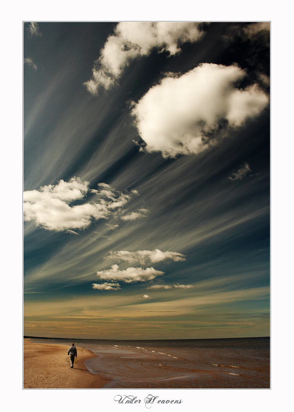 under heavens | clouds, sky, sand, sea, beach