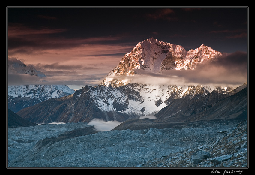 from series such mysterious nepal ii | clouds, mountains, ice, snow, glacier