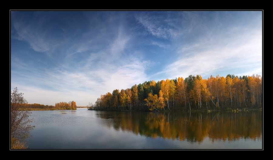 one more golden card | lake, gold, autumn, yellow, forest