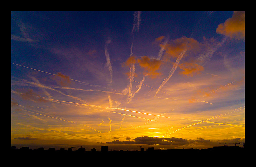 Amsterdam Airways | Amsterdam, colourful, clouds, dawn, sky