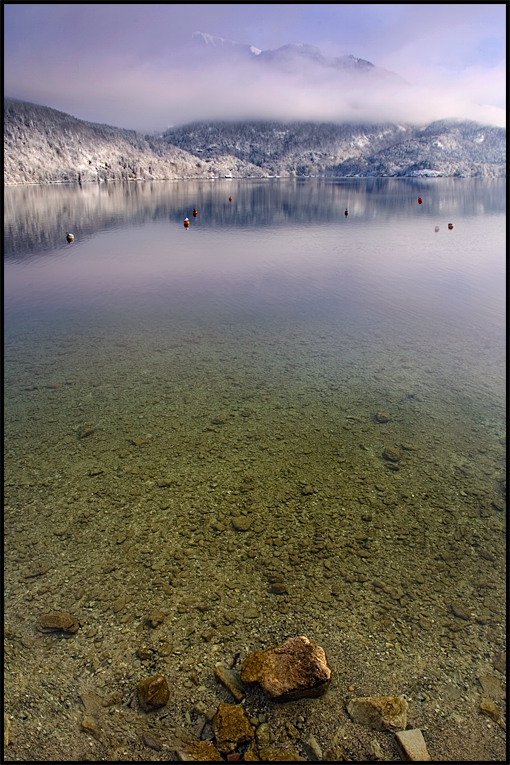 Crystal Lakes of the Alpes | water, fog, lucid, mountains, Alpes