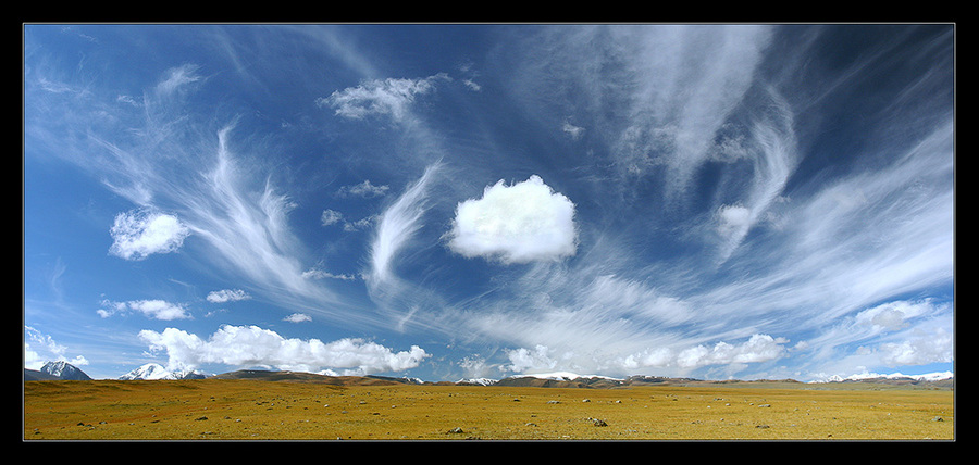 Heavenly Hieroglyphs | heath, Altai, clouds, sky, mountains