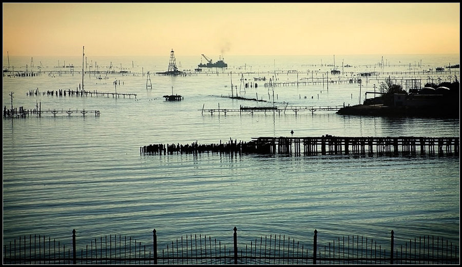 Dotted Lines | sky, sea, skyline, industry