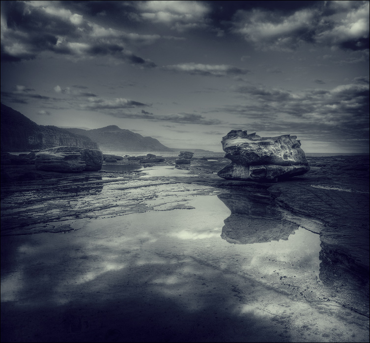 Only rocks are eternal  | lake, rendering, clouds
