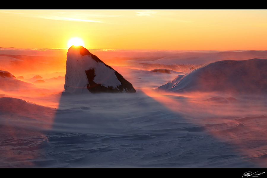 Lapland | rise, sun, snow