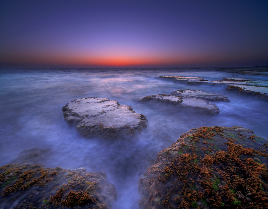 Evening sea | waves, foam, rocks, sea, dusk