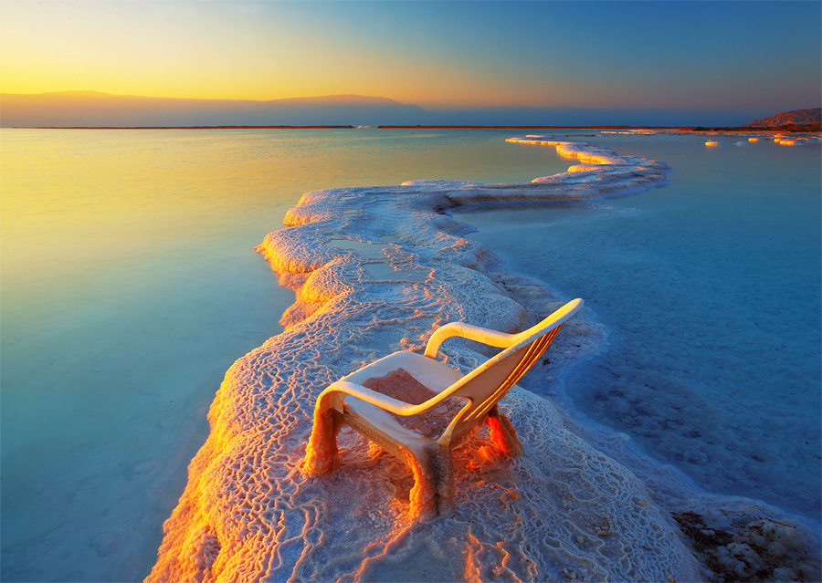 Ice age | sea, dusk, skyline, ice, chair