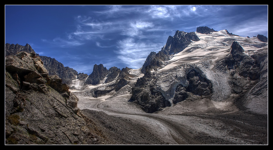 Dark Caucasia | mountains, sky, clouds, road, rock
