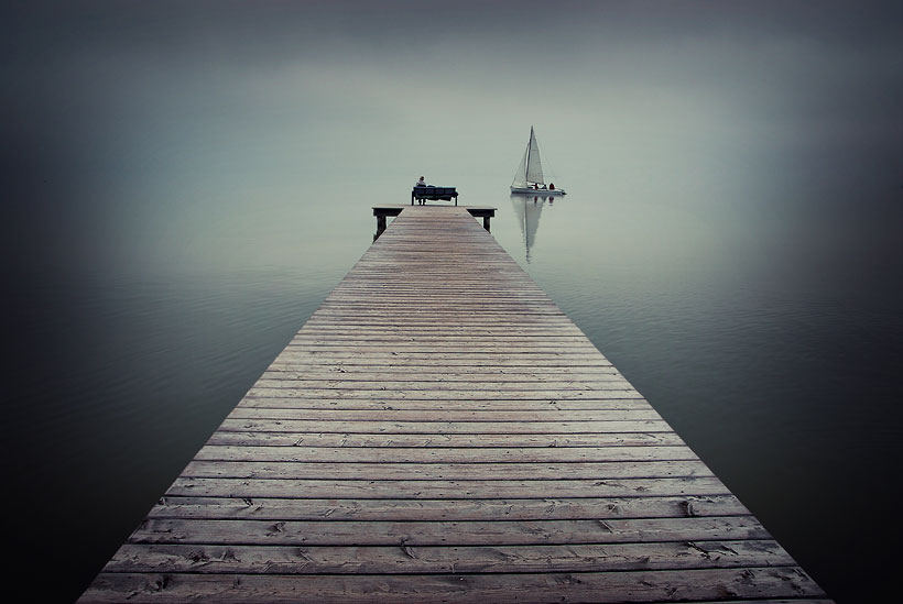 Without skyline | boat, bridge, sea