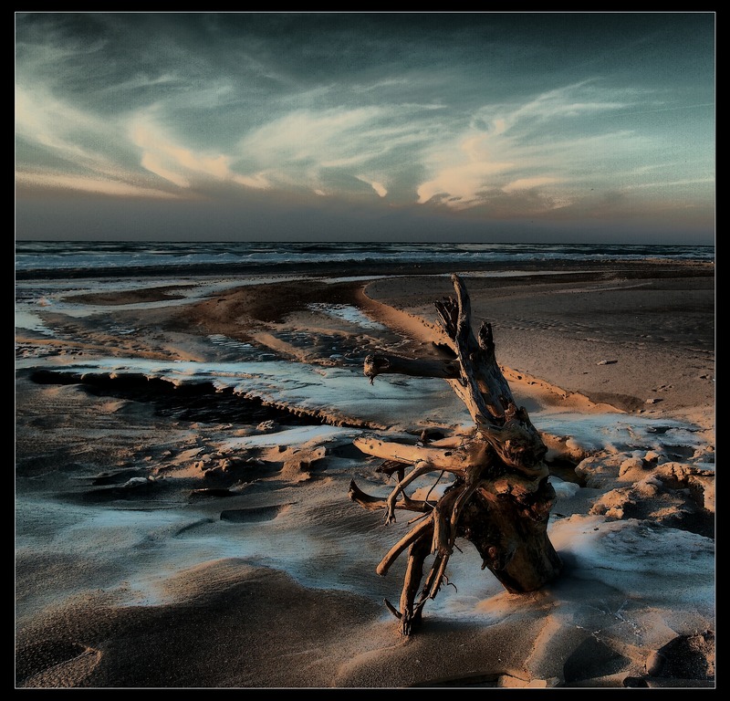 Evening scetch | sky, hdr, sand