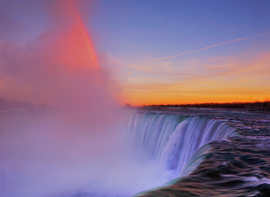 N.F. | sky, water, rainbow, waterfall