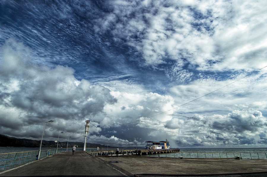 And wharf overtune with clouds | sky, clouds, hdr, people, wharf