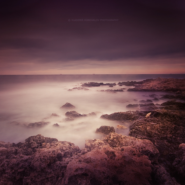 Uneasy silence | sea, fog, rocks, twilights