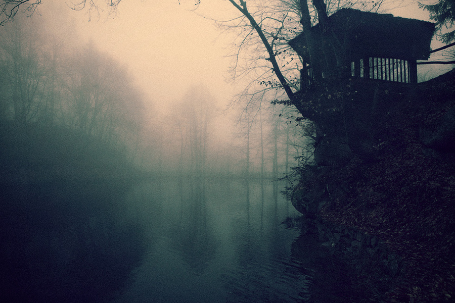 Elvish hut | noise, fog, hut, duotone