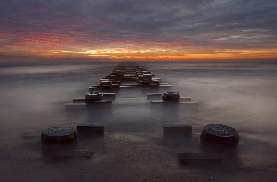 Stairway to HELL | sunset, skyline, mist, sea