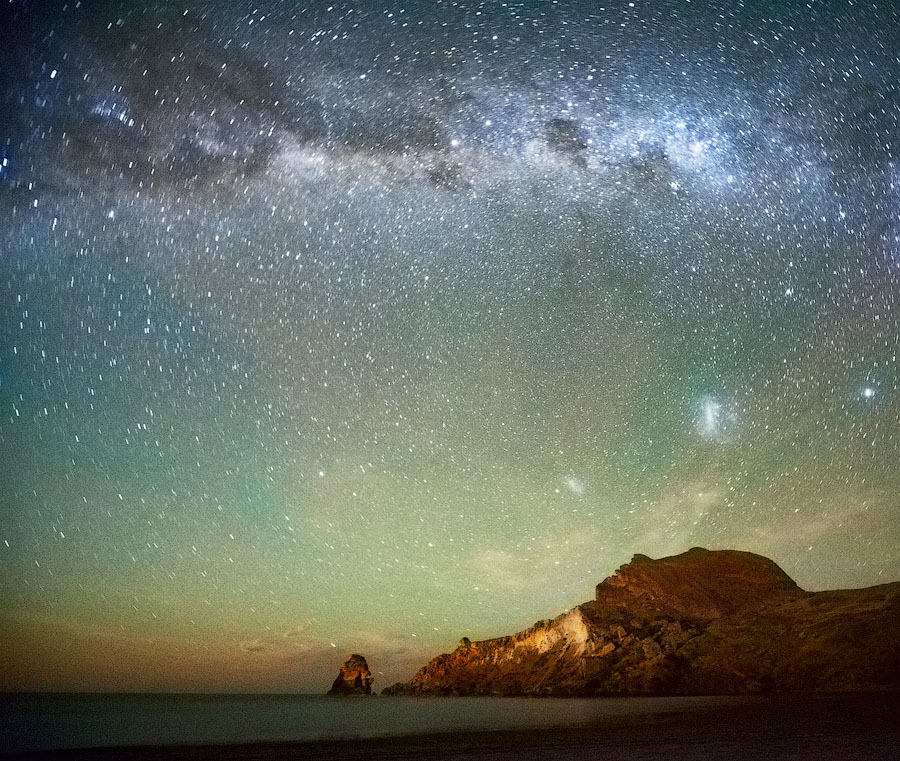 Milky Way | mountains, sky, seashore, stars