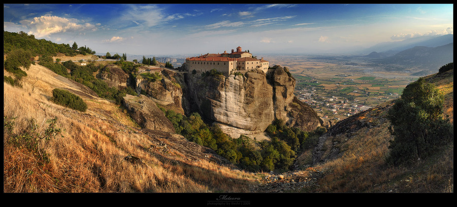 Illumination | valley, house, panorama, rock