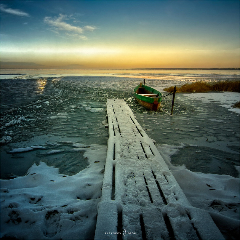 Boat | winter, ice, boat, river