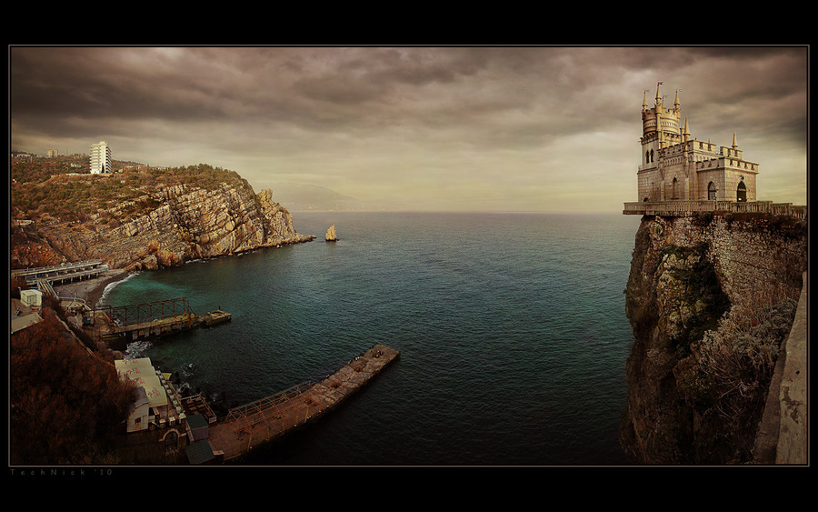 Swallow's nest | rendering, rocks, panorama, sea