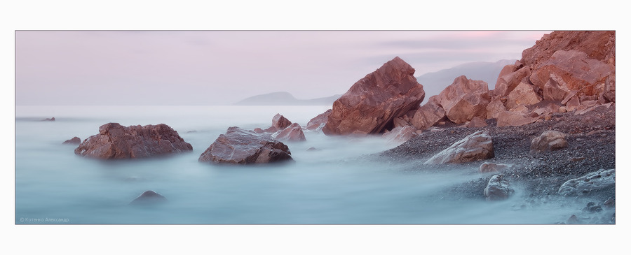 Milky shores | rocks, foam, sea