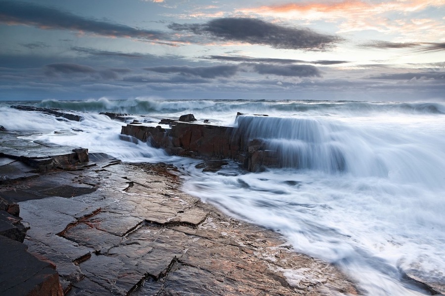 Scotland in summer | sea, rocks, surf, foam