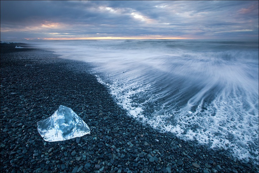 About the sea and a piece of ice | surf, sea, ice