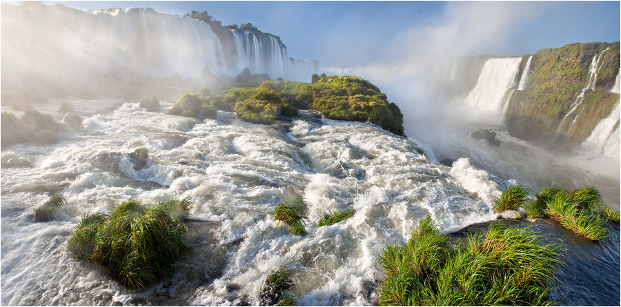 Water extravaganza | waterfall, mist, panorama