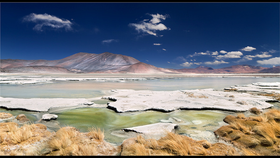 A highland lagoon in Andes | water, mountains