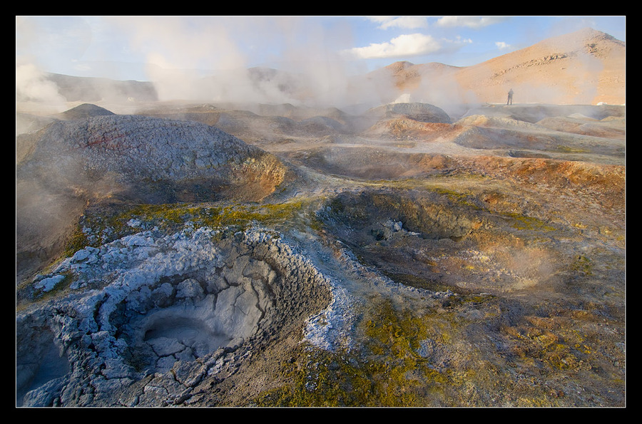 Fiery Earth | mountains, steam