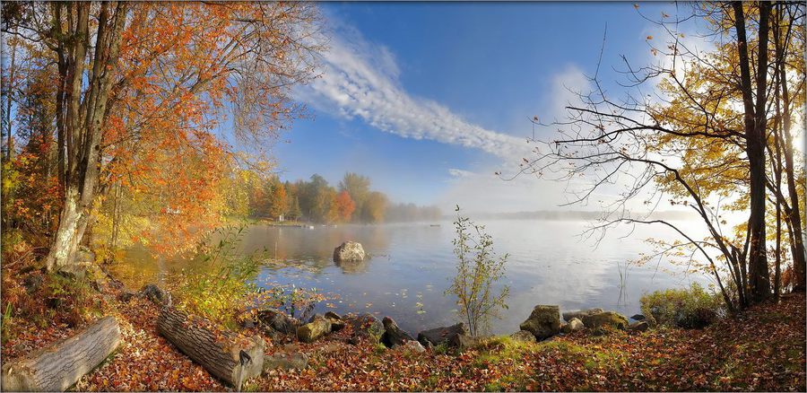 Shadow lake | lake, autumn, panorama