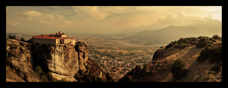 Over a precipice | mountains, rock, precipice