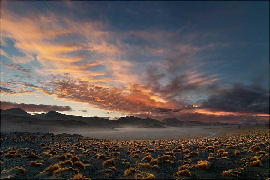 Sunset at Altiplano | sunset, clouds, panorama