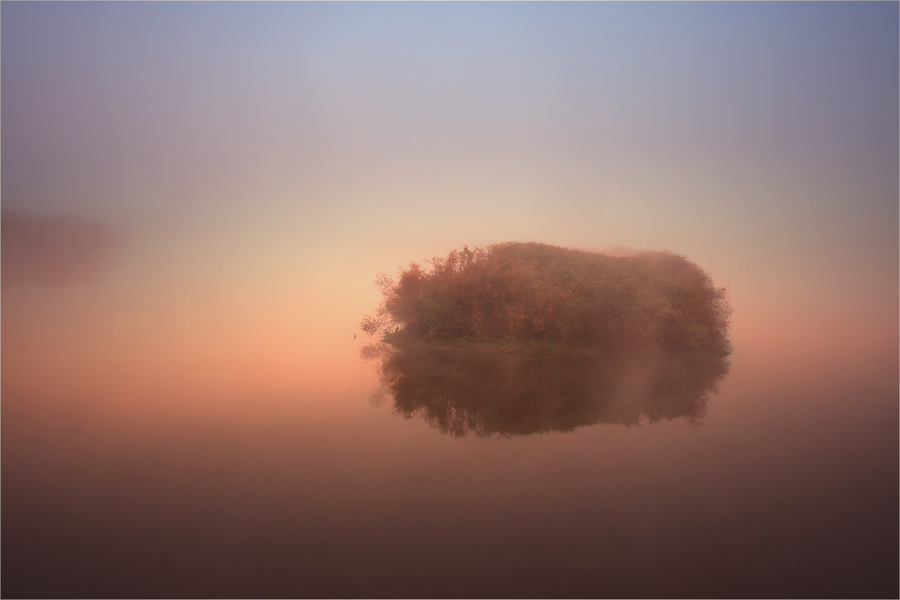 Mysterious islet  | evening, water, islet