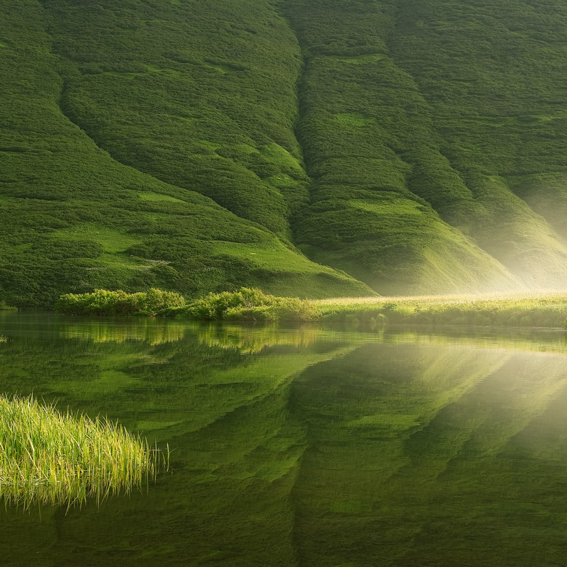 Kamchatka's green | Kamchatka, green, lake, light