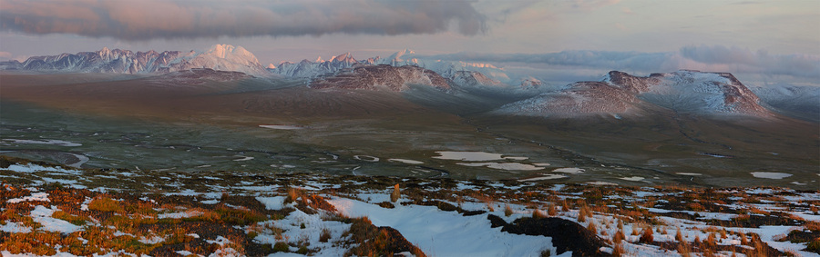 Cold summer | skyline, mountains, snow